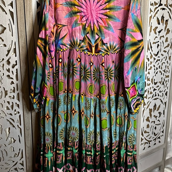 Anthropologie x Seventh Heaven Saddartha  Bansal Mixed Print Maxi Dress - Picture 7 of 8